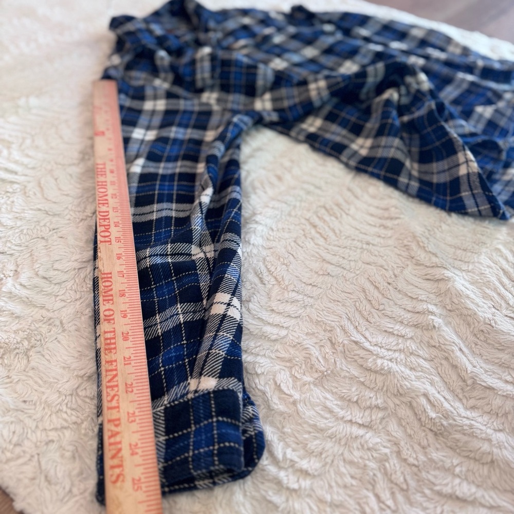 Orvis Big Bear Plaid Shacket Blue & White Button Up Sz L | Cozy Outdoor Layer - Picture 5 of 7